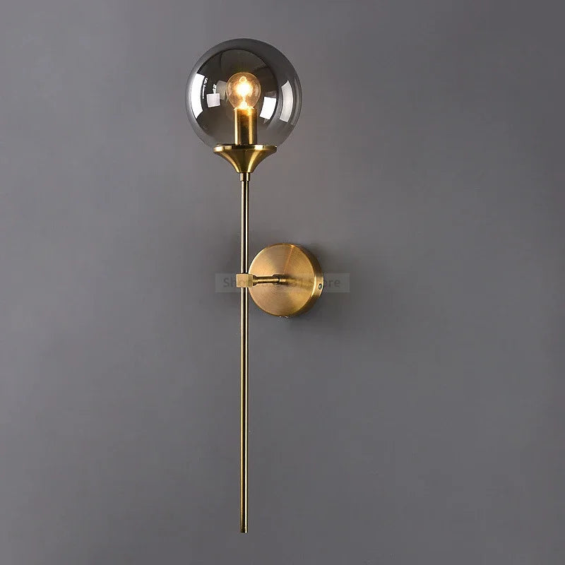 Elegant Glass Wall Sconce – Nordic Light for Bedroom Decor